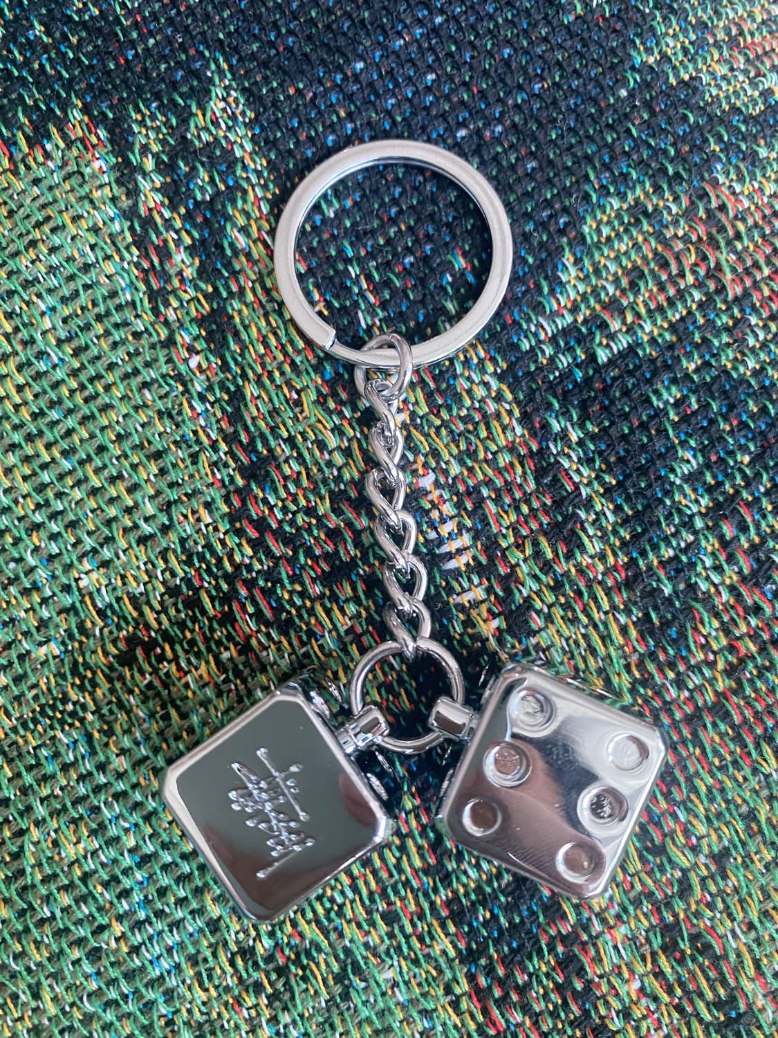 스투시 메탈 다이스 키체인 실버 상품이미지1