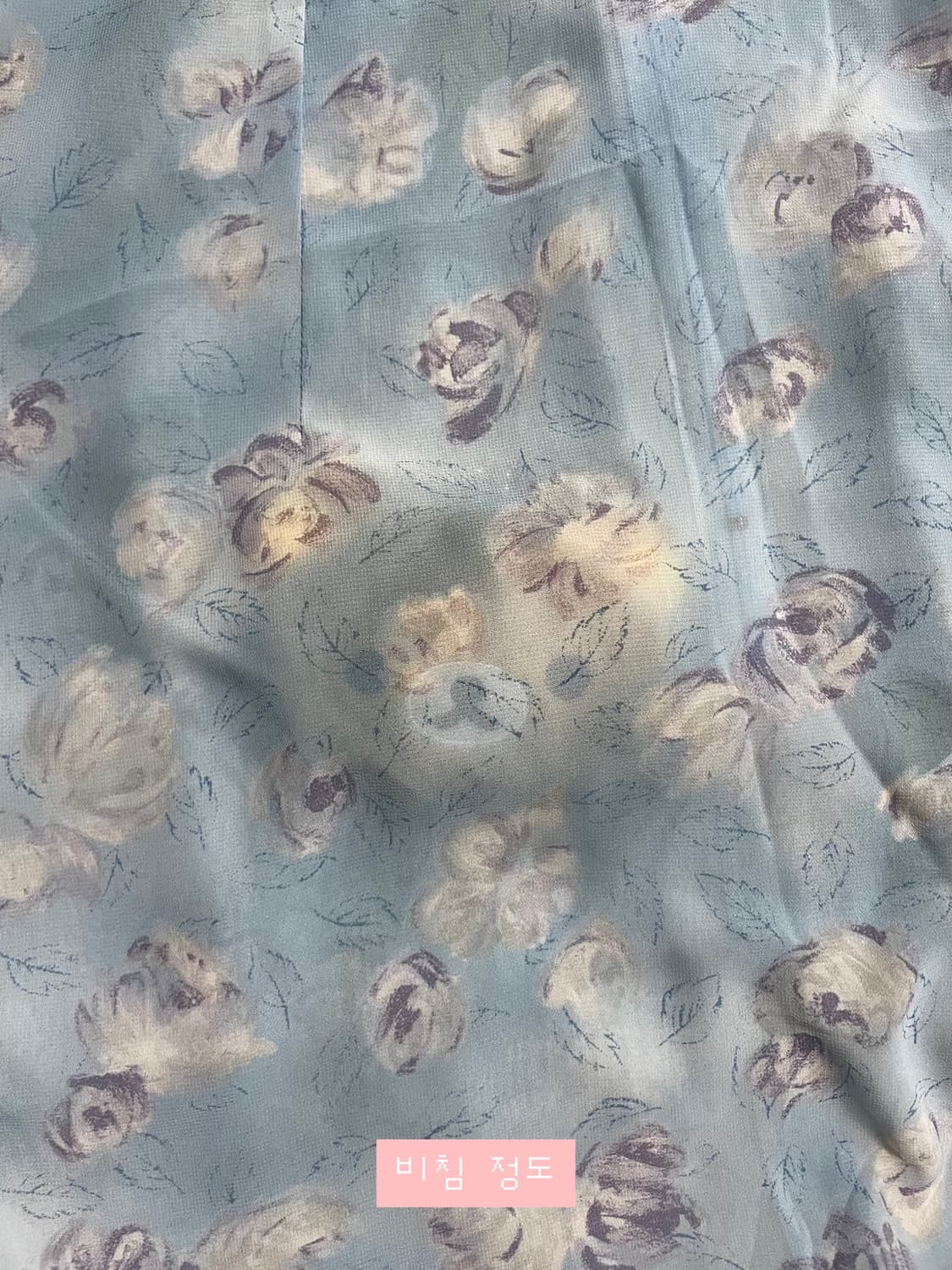 JP vintage blue flowery slip onepiece 상품이미지3