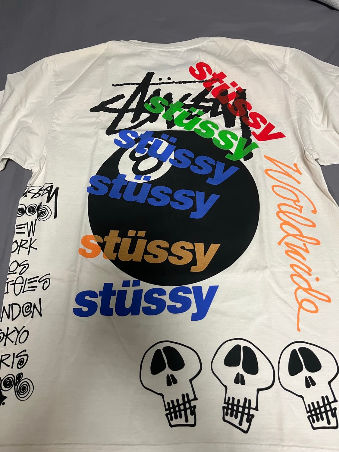 스투시 테스트 스트라이크 피그먼트 다이드 티셔츠 내츄럴 상품이미지1