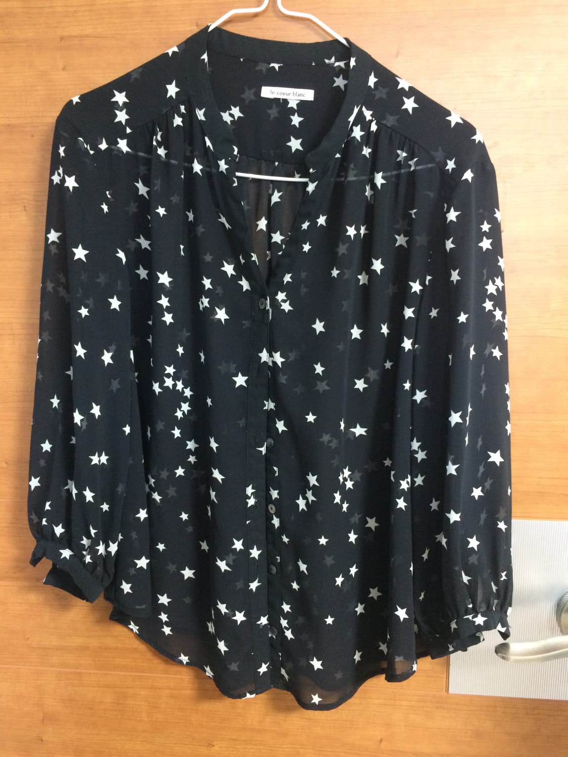 블랙 기본 별 셔츠 상품이미지1