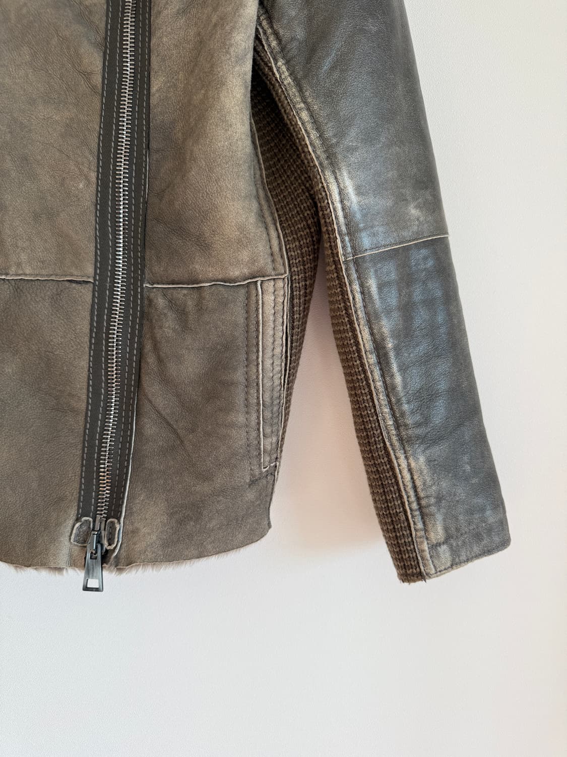 GMS-75 리얼 무스탕 레더 하이집업 자켓(LAMPO ZIP) 상품이미지4