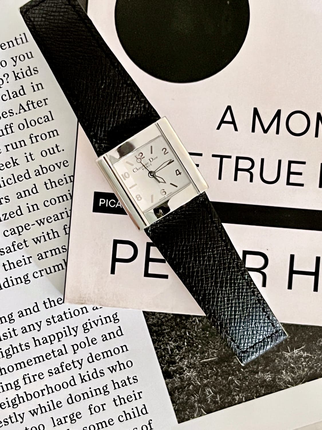 디올 리바 메탈 스퀘어 시계/정품감정 케어 상품이미지3