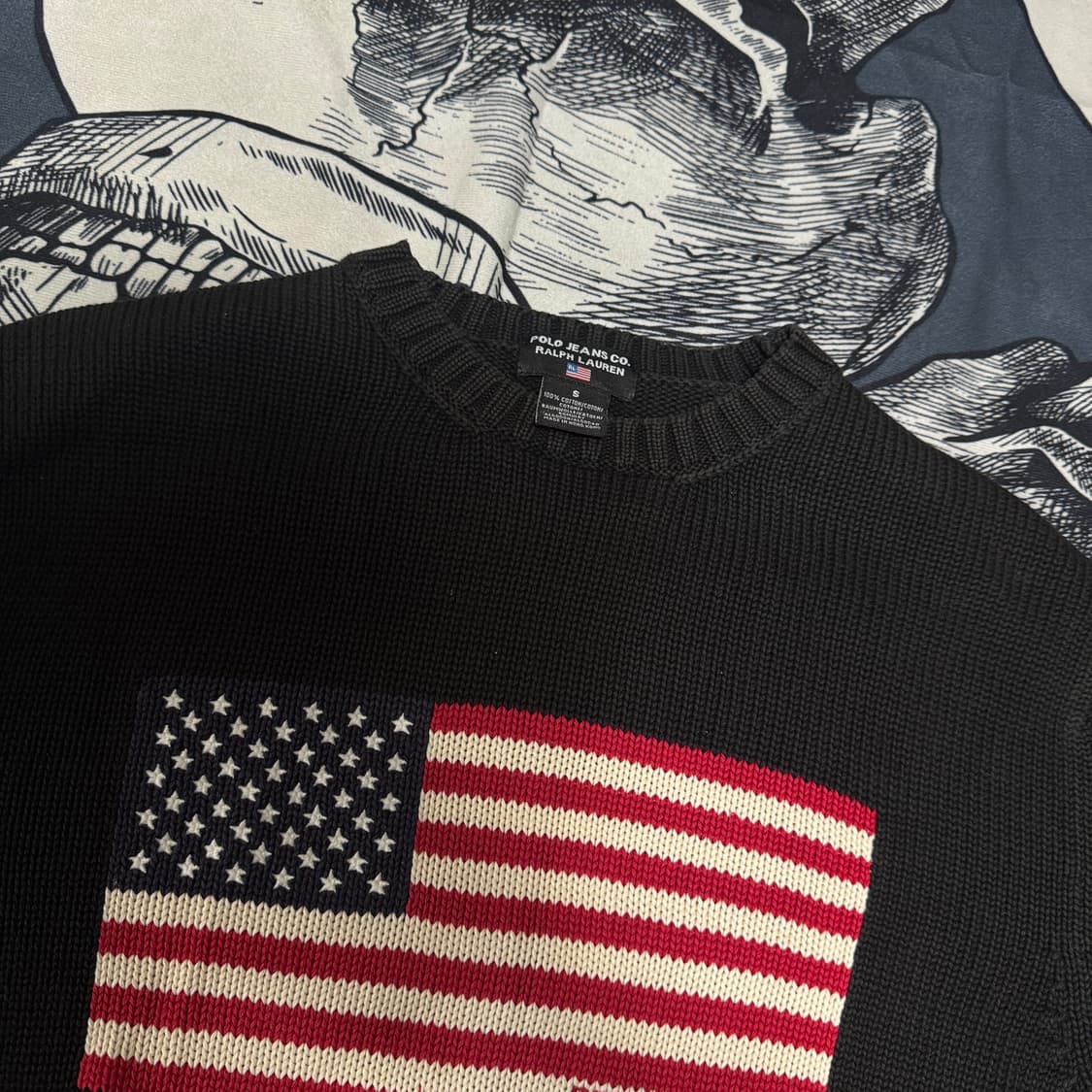 폴로 성조기 니트 S사이즈 상품이미지2