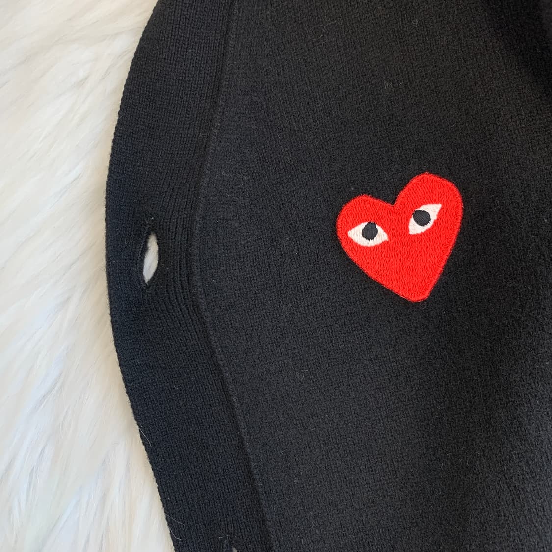 꼼데가르송 하트와펜 울100 가디건 1823 상품이미지4