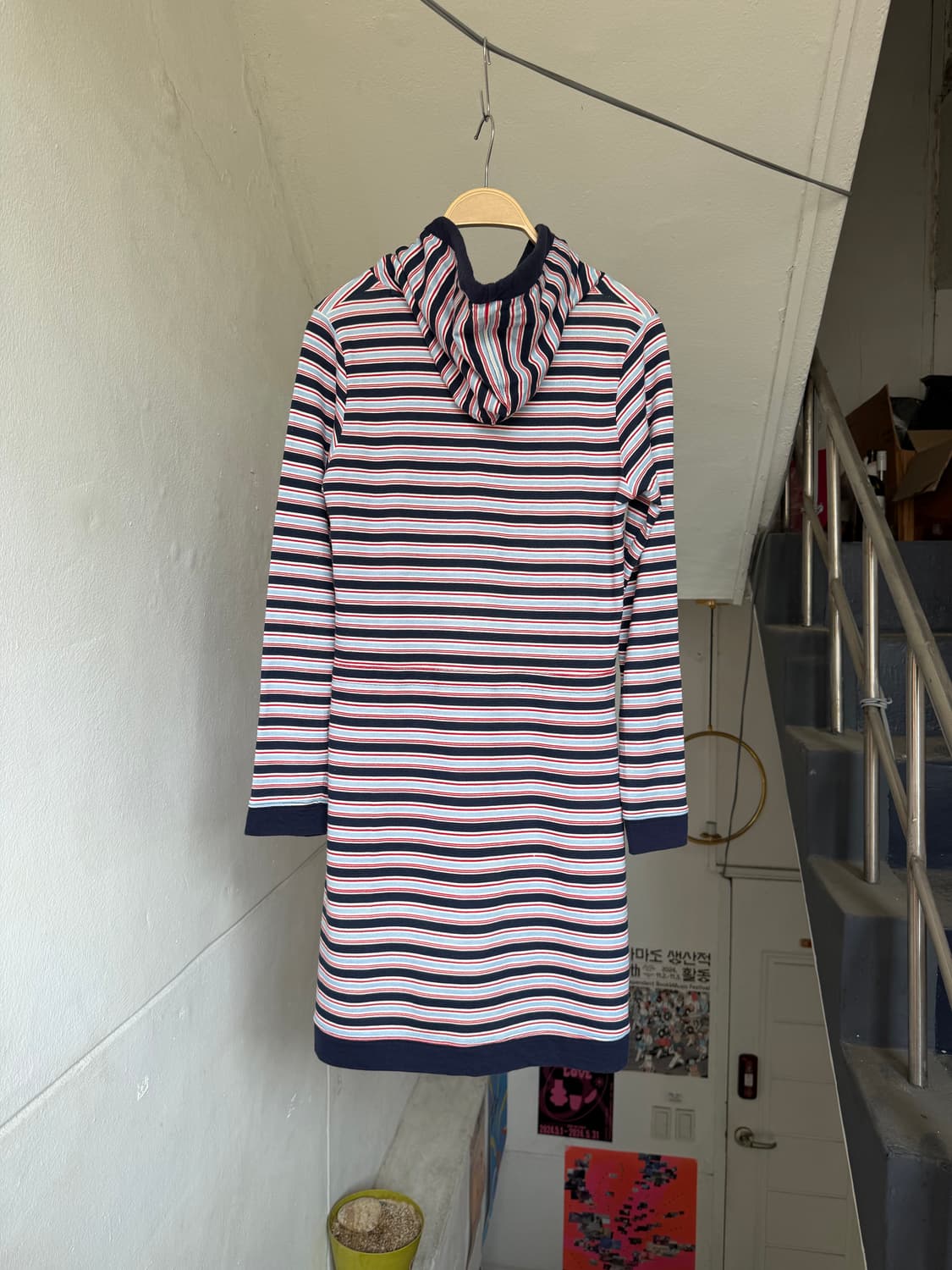 후디 스트라이프 원피스 상품이미지5