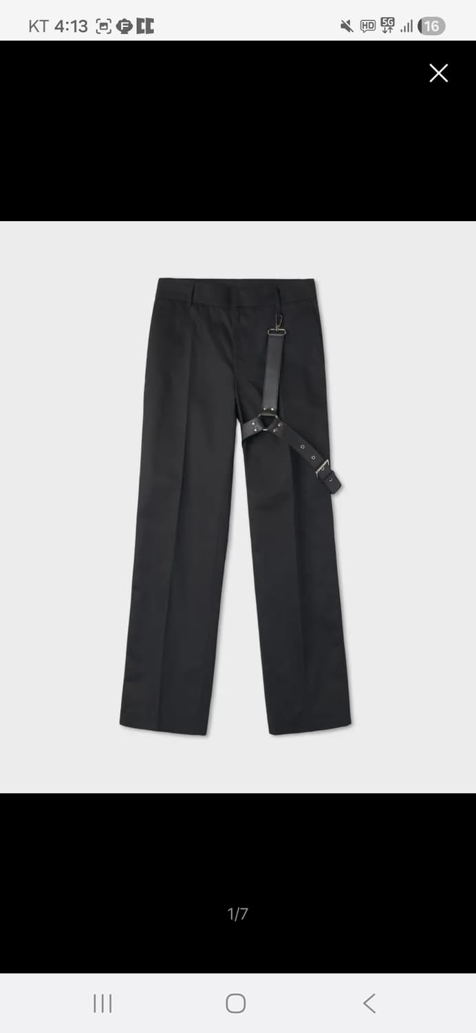 1017 알릭스 9SM 본디지 하네스 팬츠 블랙 46사이즈 상품이미지1