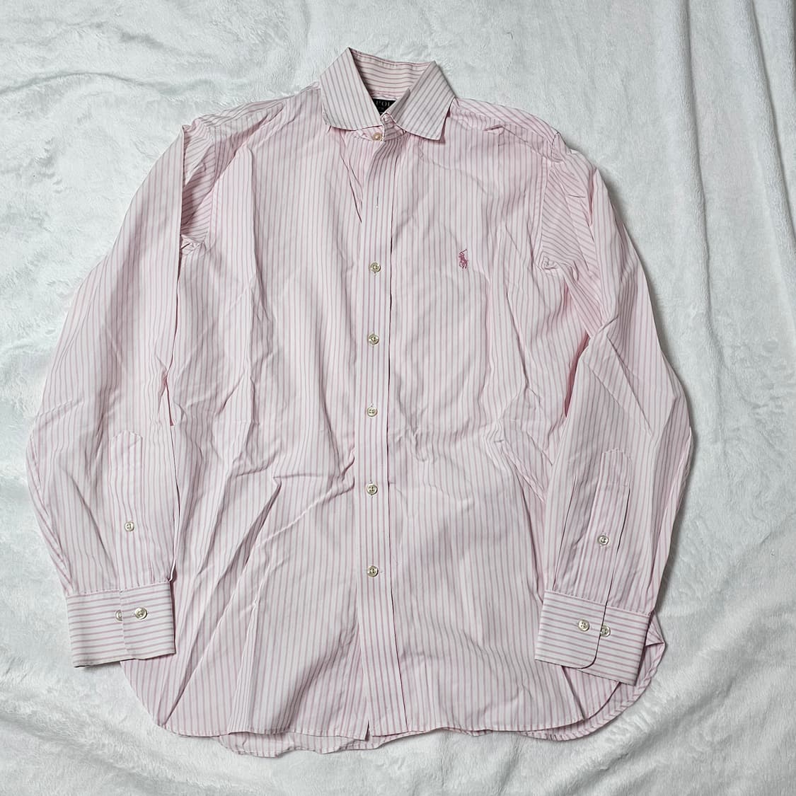 폴로 핑크 스트라이프 셔츠 상품이미지1
