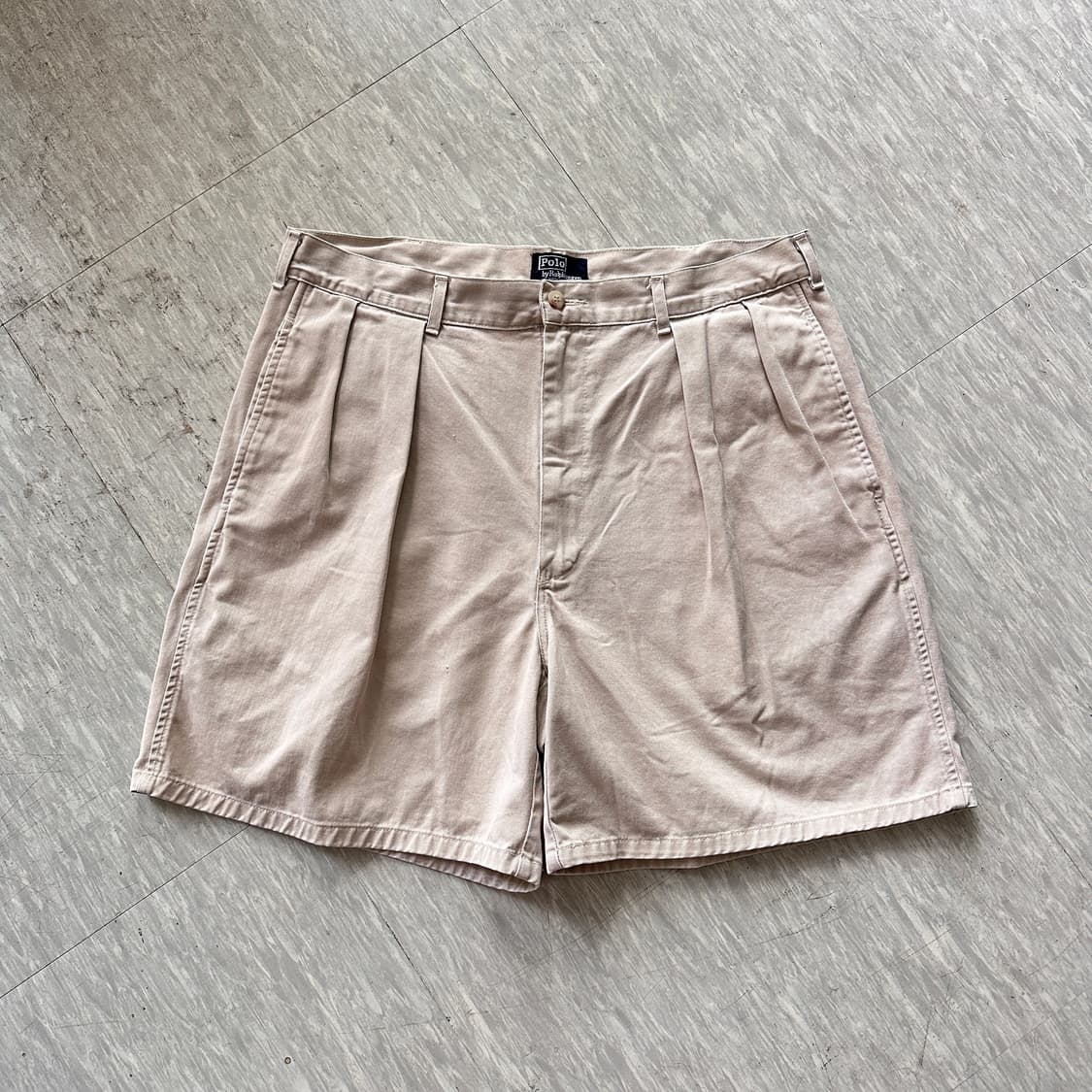 90s 폴로 어센틱 MADE IN USA 투턱 치노 반바지 쇼츠 34 상품이미지2