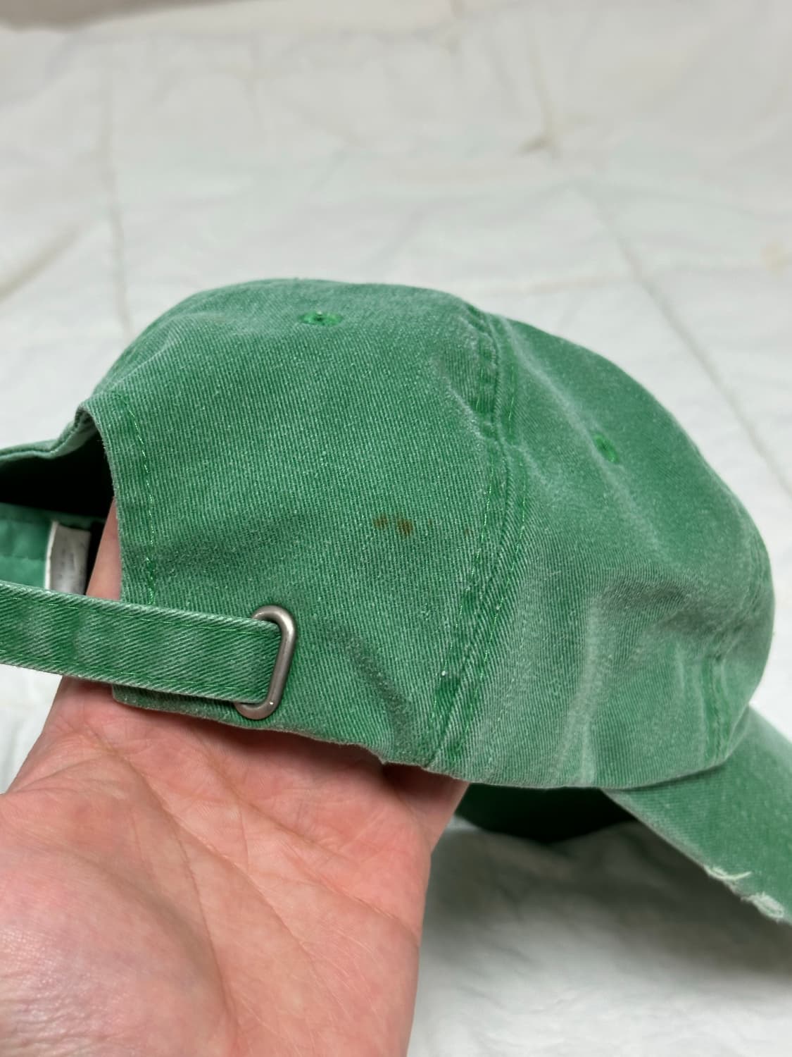 본더치 데미지 디테일 볼캡 그린 상품이미지4