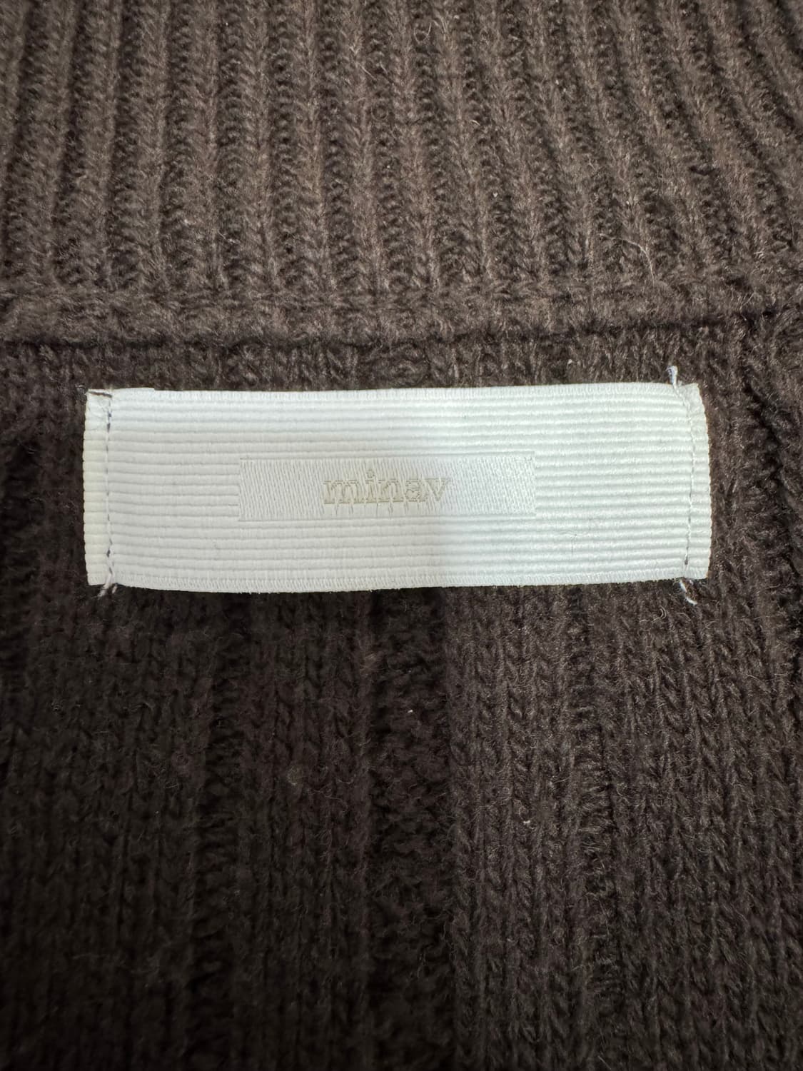 미나브 케이블 니트 집업 - 다크브라운 XL 상품이미지7