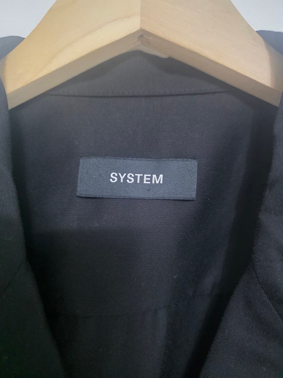 한섬 시스템 SYSTEM 레이온 코튼 반팔 자켓 블랙 66 상품이미지3
