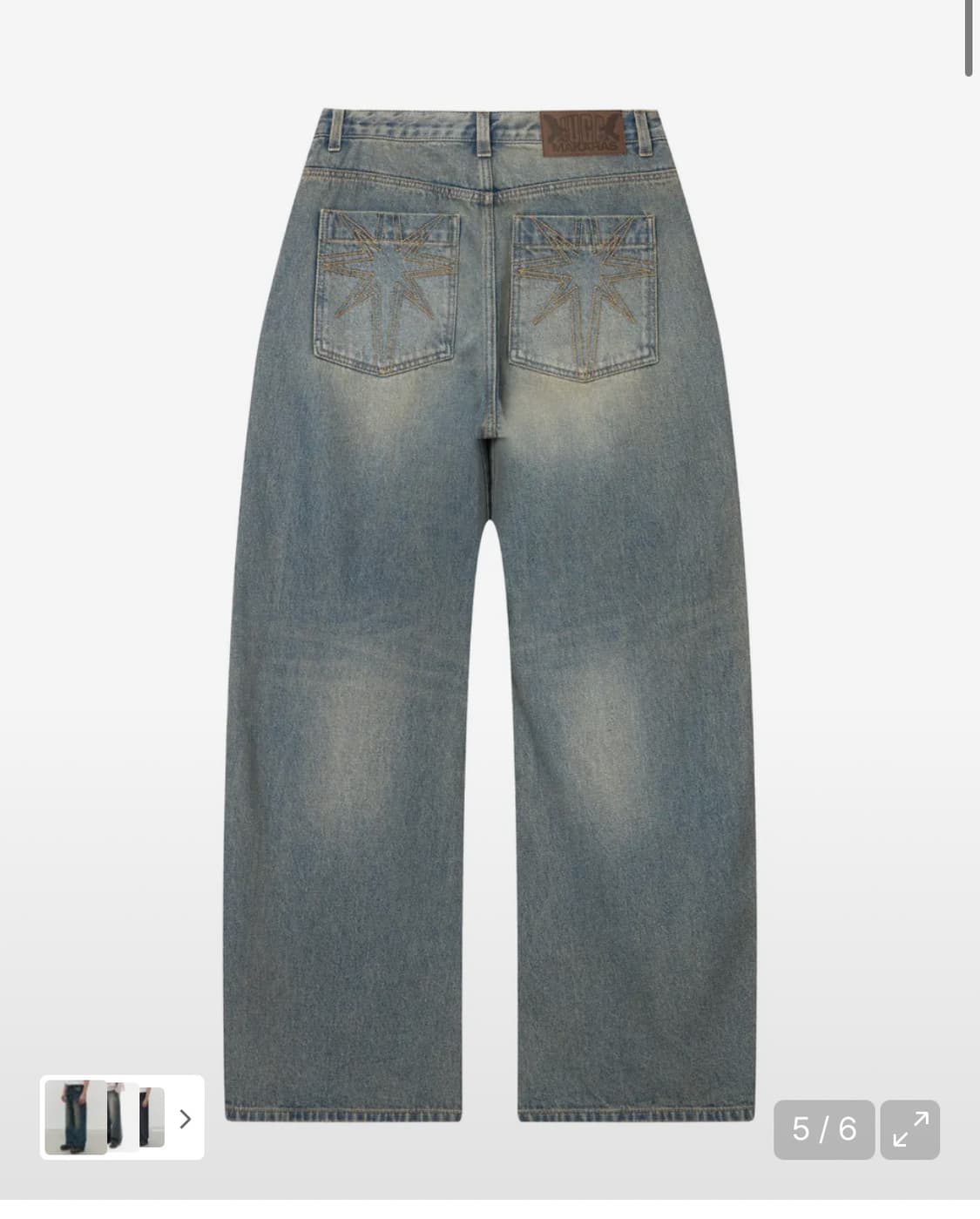 이우가마카라스 Needlework Denim Pants 상품이미지2