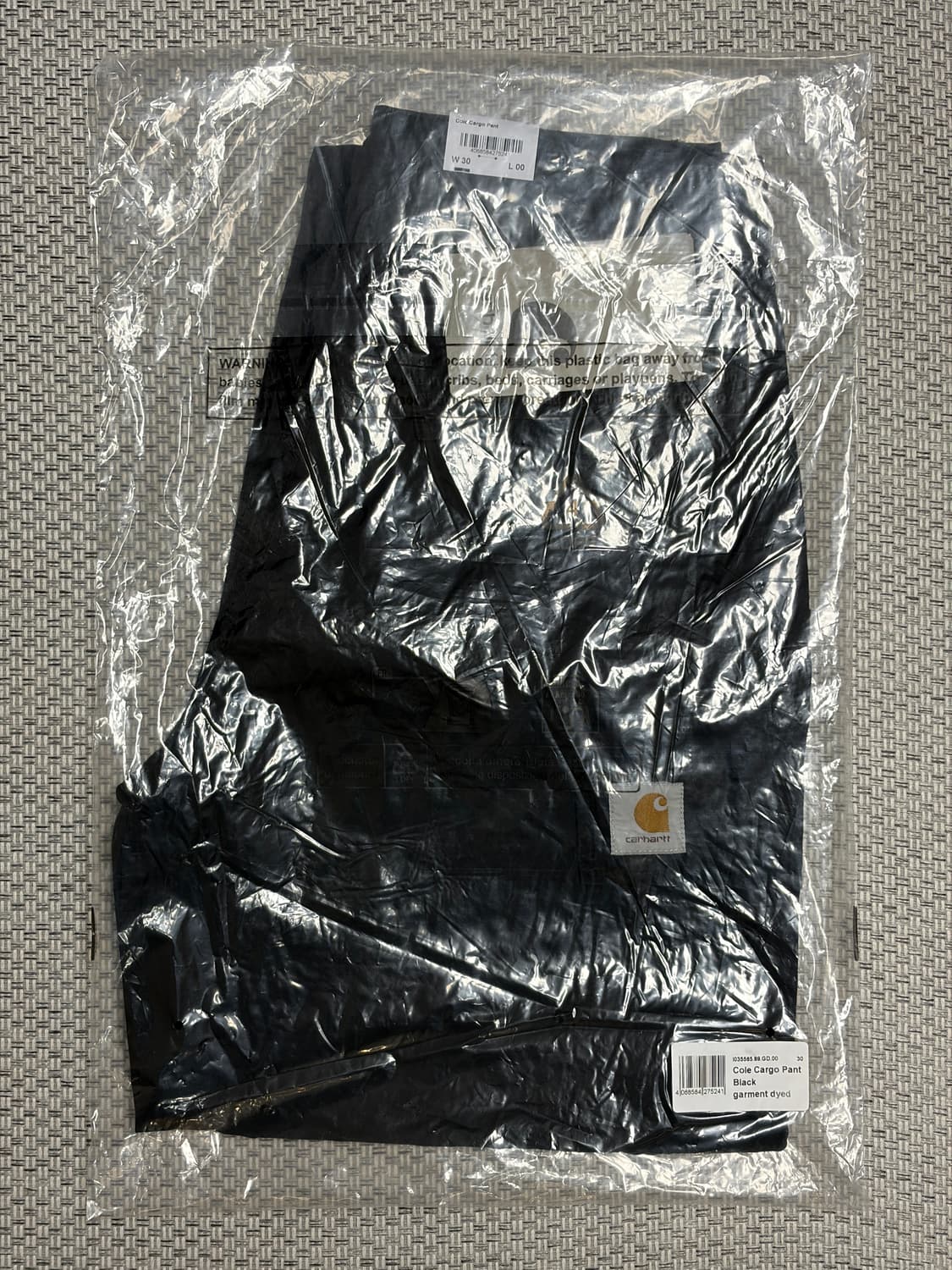 [30] 칼하트WIP 25FW 콜 카고 팬츠 블랙 가먼트다이드 미개봉 상품이미지2