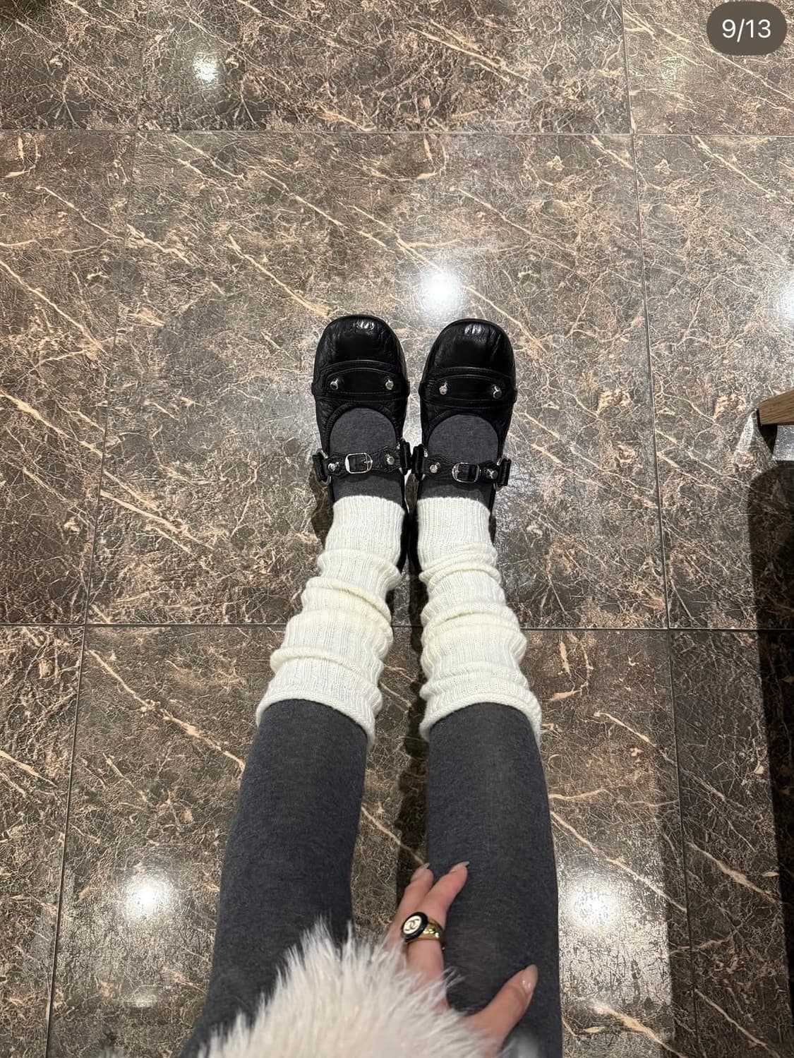 Balenciaga 발렌시아가 시티 레더 발레리나 플랫 슈즈 37 상품이미지1