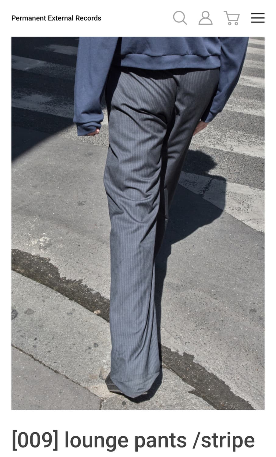 (1) 머듈 라운지 네이비 스트라이프 팬츠 상품이미지1