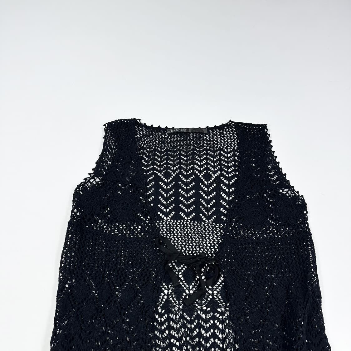 VTG 빈티지 재팬 블랙 롱니트 조끼 (M 여성추천) 상품이미지1