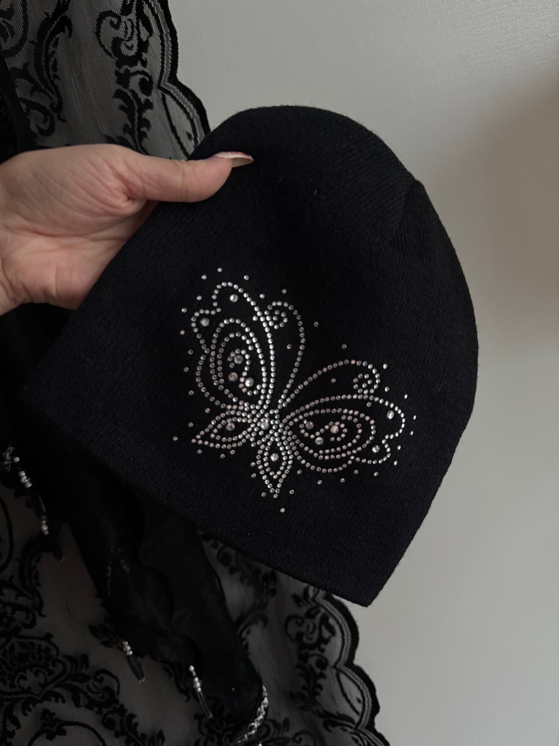 나비 버터플라이 핫픽스 큐빅 비니 상품이미지5