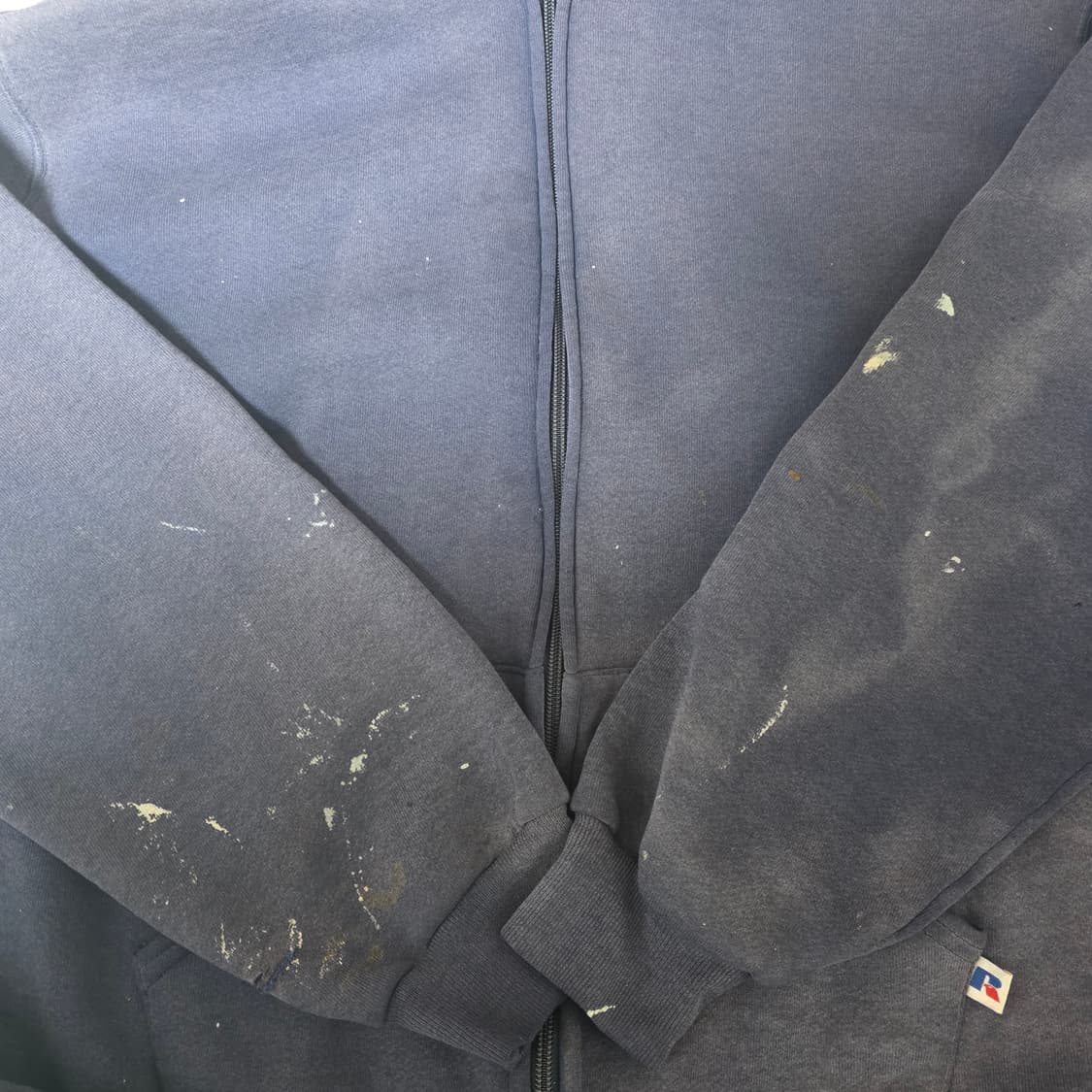 [M] 90s 러셀 애슬레틱 후드집업 네이비 ver. 트래쉬드, 페이드 상품이미지4