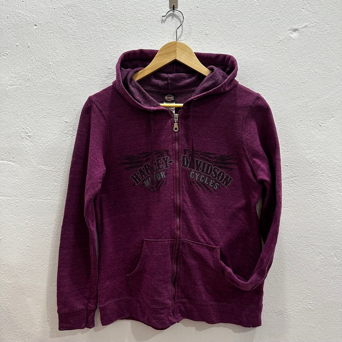 할리데이비슨 우먼 퍼플 윙 그래픽 후드집업M 상품이미지3