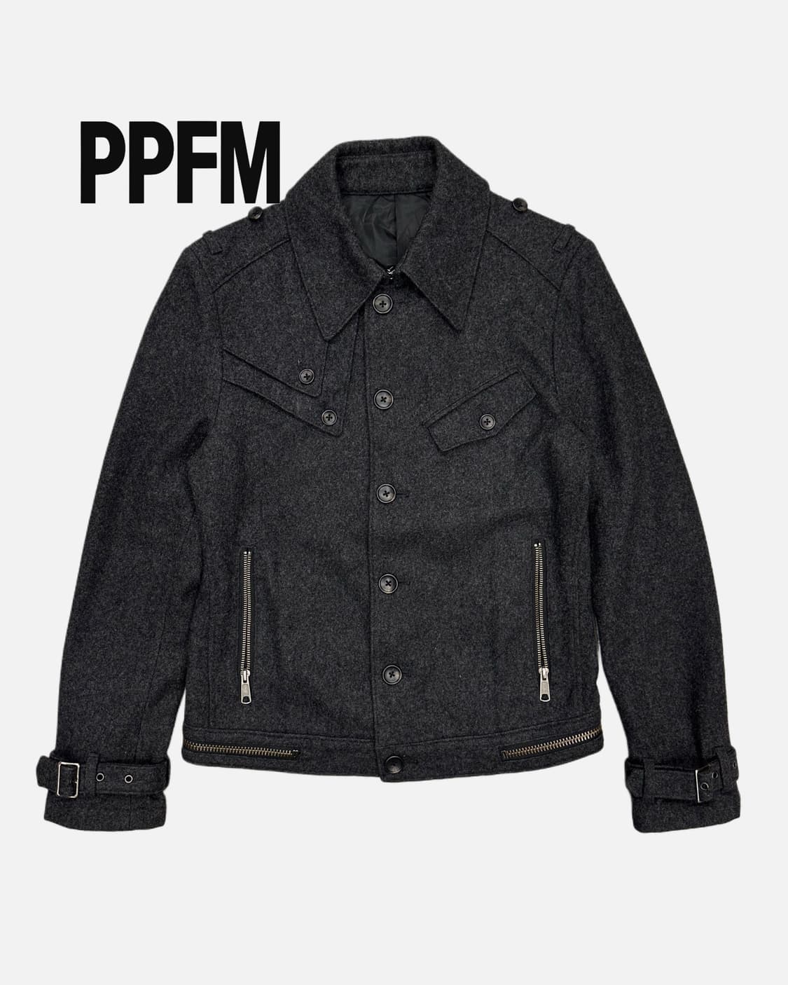 PPFM military charcoal wool jacket 상품이미지1
