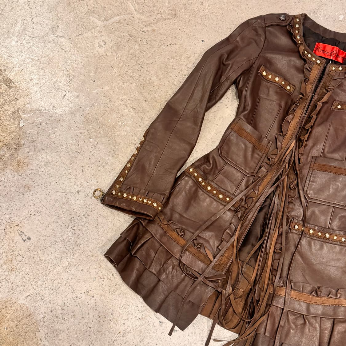 스터드 양가죽 자켓 상품이미지3