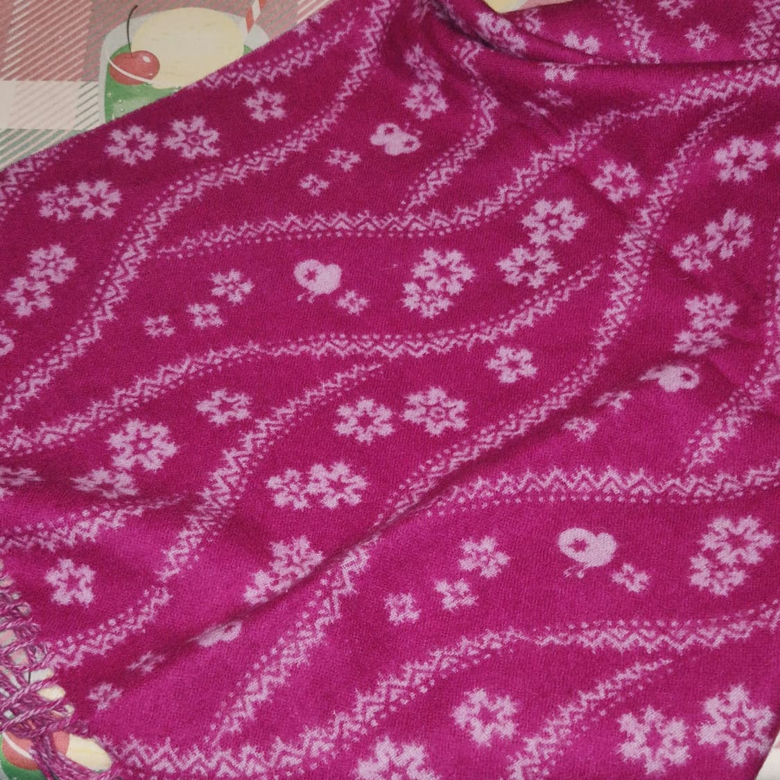 08s 안나수이 핑크 꽃잎 울 블랭킷&머플러 상품이미지8