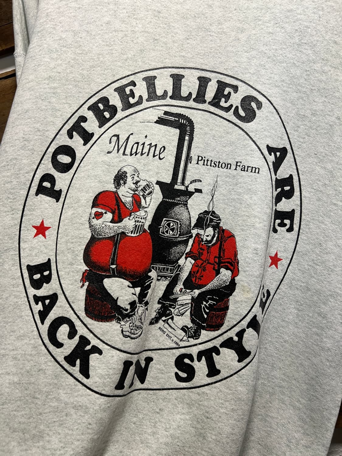 [L]90's USA Made POTBELLIES 프린팅 멜란지 스웻셔츠 상품이미지3
