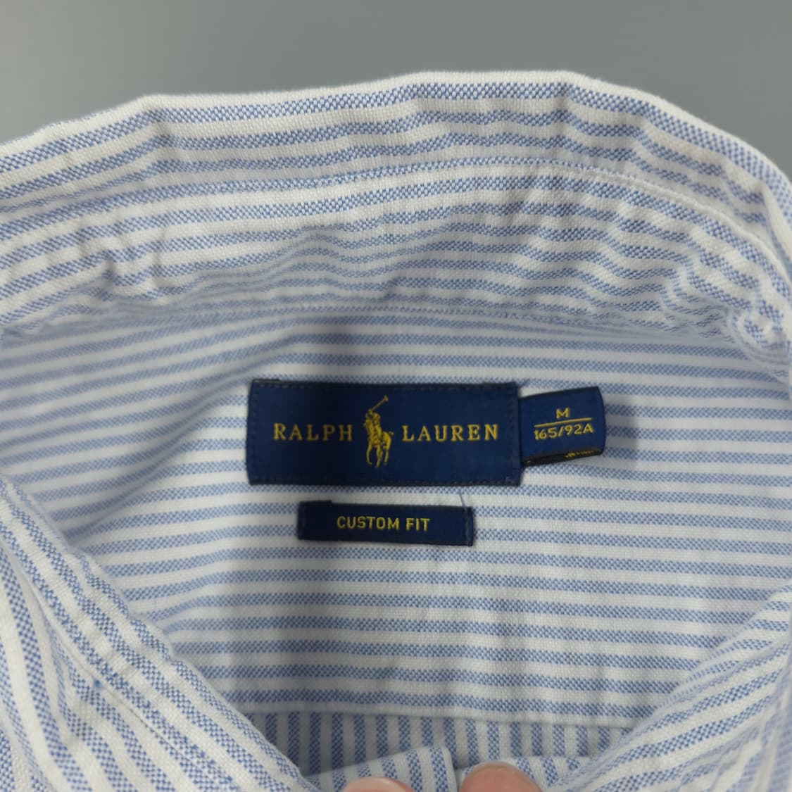 폴로랄프로렌 스카이블루 스트라이프 컬러포니 아메카지 커스텀핏 긴팔 셔츠 상품이미지6