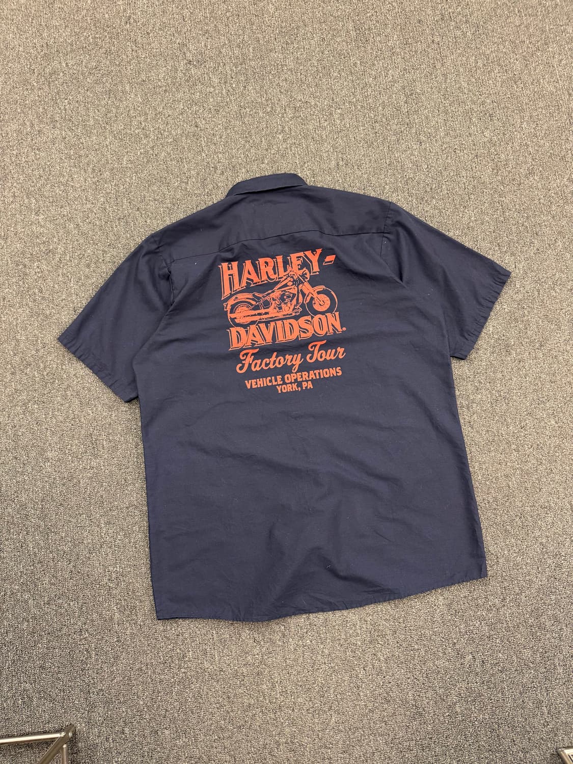 L)할리데이비슨 빈티지 패치 프린팅 네이비 반팔셔츠 상품이미지5