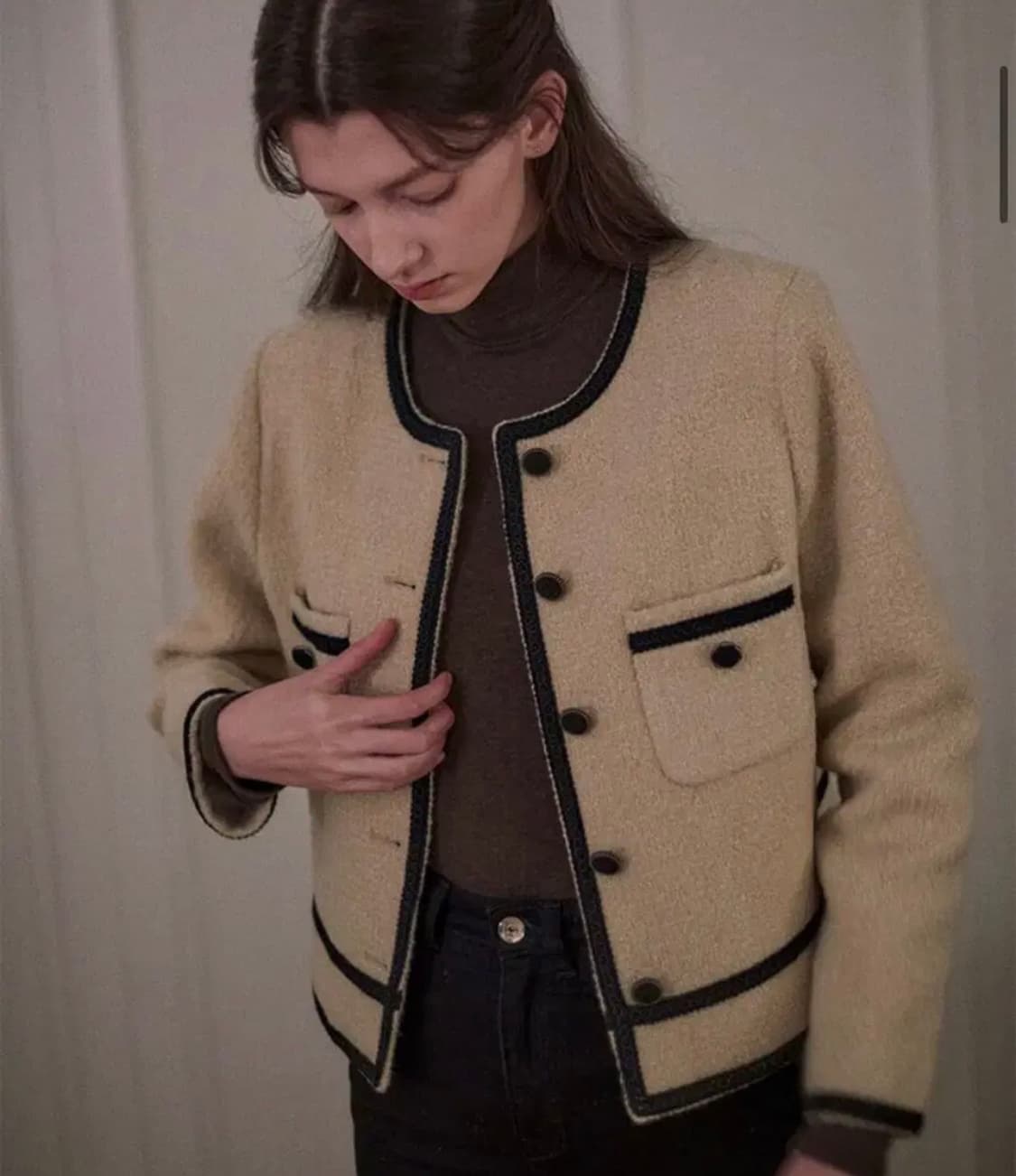 패브릭컬리지 부클 트위드 자켓 상품이미지1