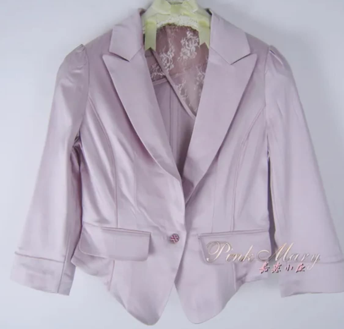 핑크 새틴 자켓 상품이미지4