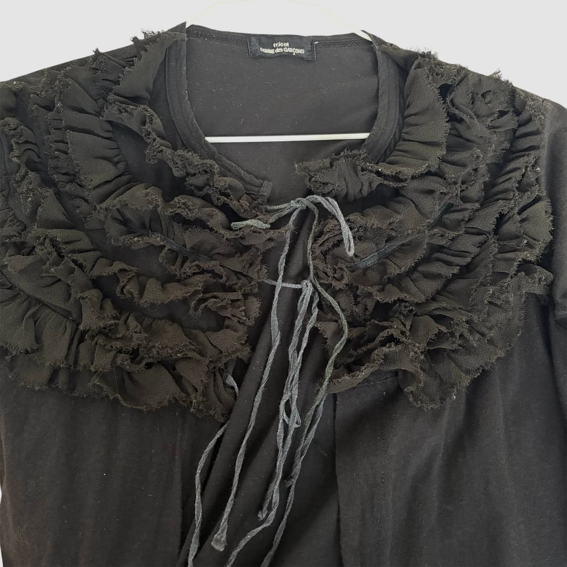 꼼데가르송 프릴 레이어드 탑 (블랙) 상품이미지3