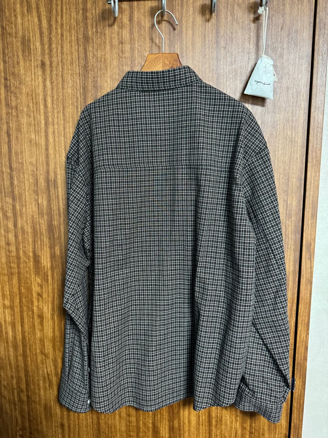 STU 레터링 체크 셔츠 M 상품이미지5