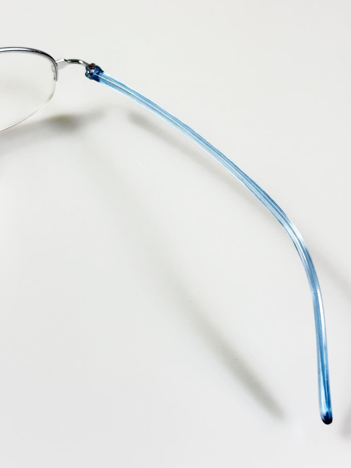 90s MILLENNIUM 실버 반무테 오벌 메탈 빈티지 안경 상품이미지6