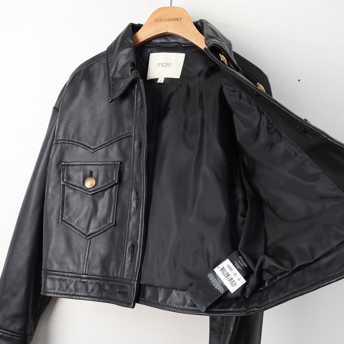 44/마쥬 크롭 레더 자켓 상품이미지5