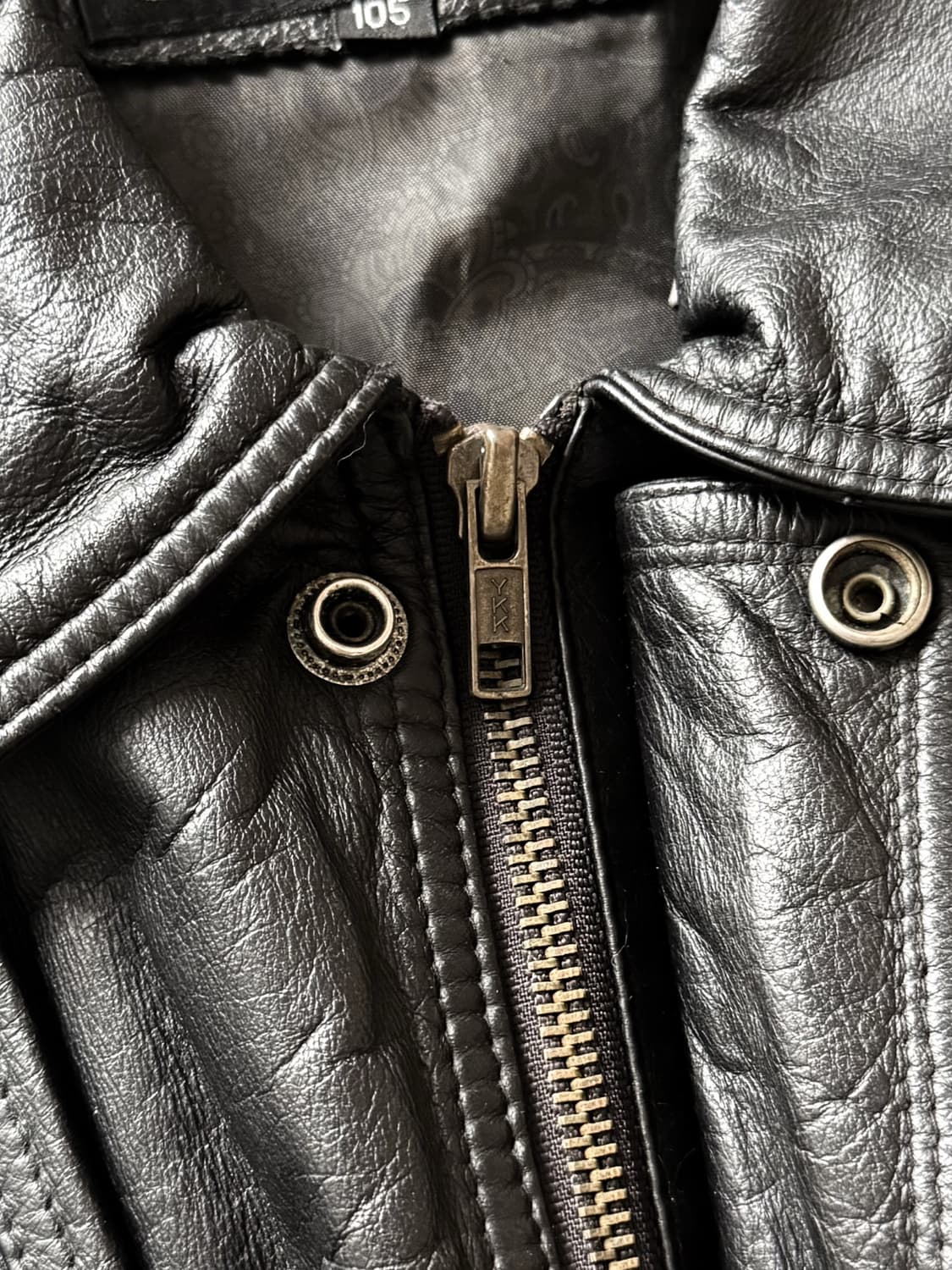 Vintage Sheepskin Leather Bomber Jacket 상품이미지6