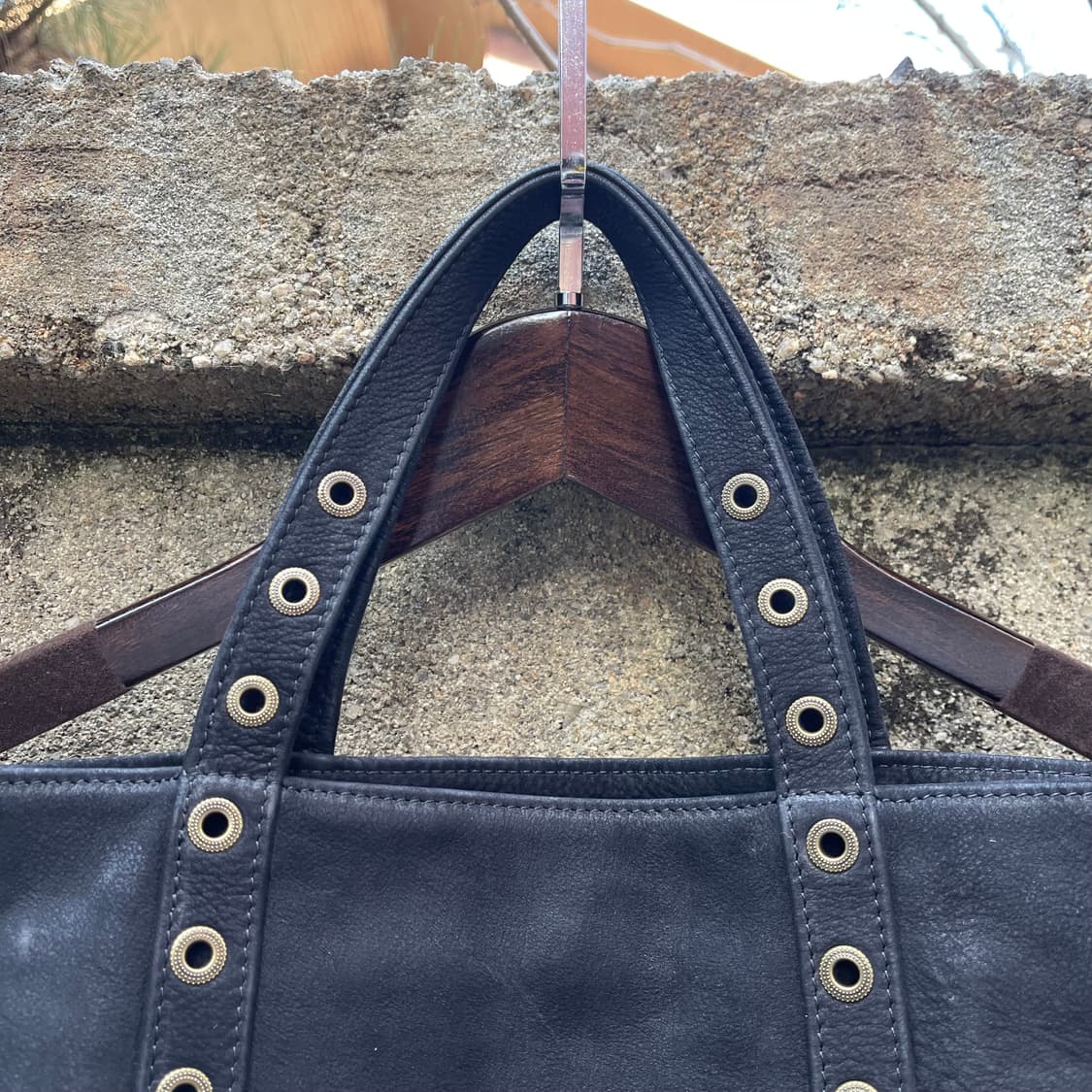 [OS] Vanessa Bruno 블랙 레더 토트백 상품이미지5