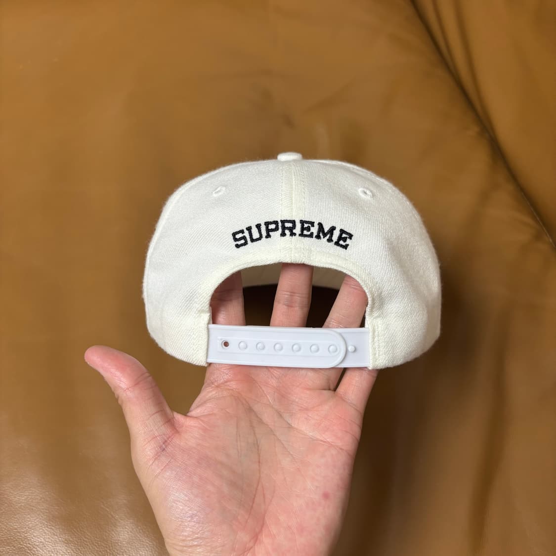 Supreme 슈프림 6패널 볼캡 모자 (Warp Logo White) 상품이미지7