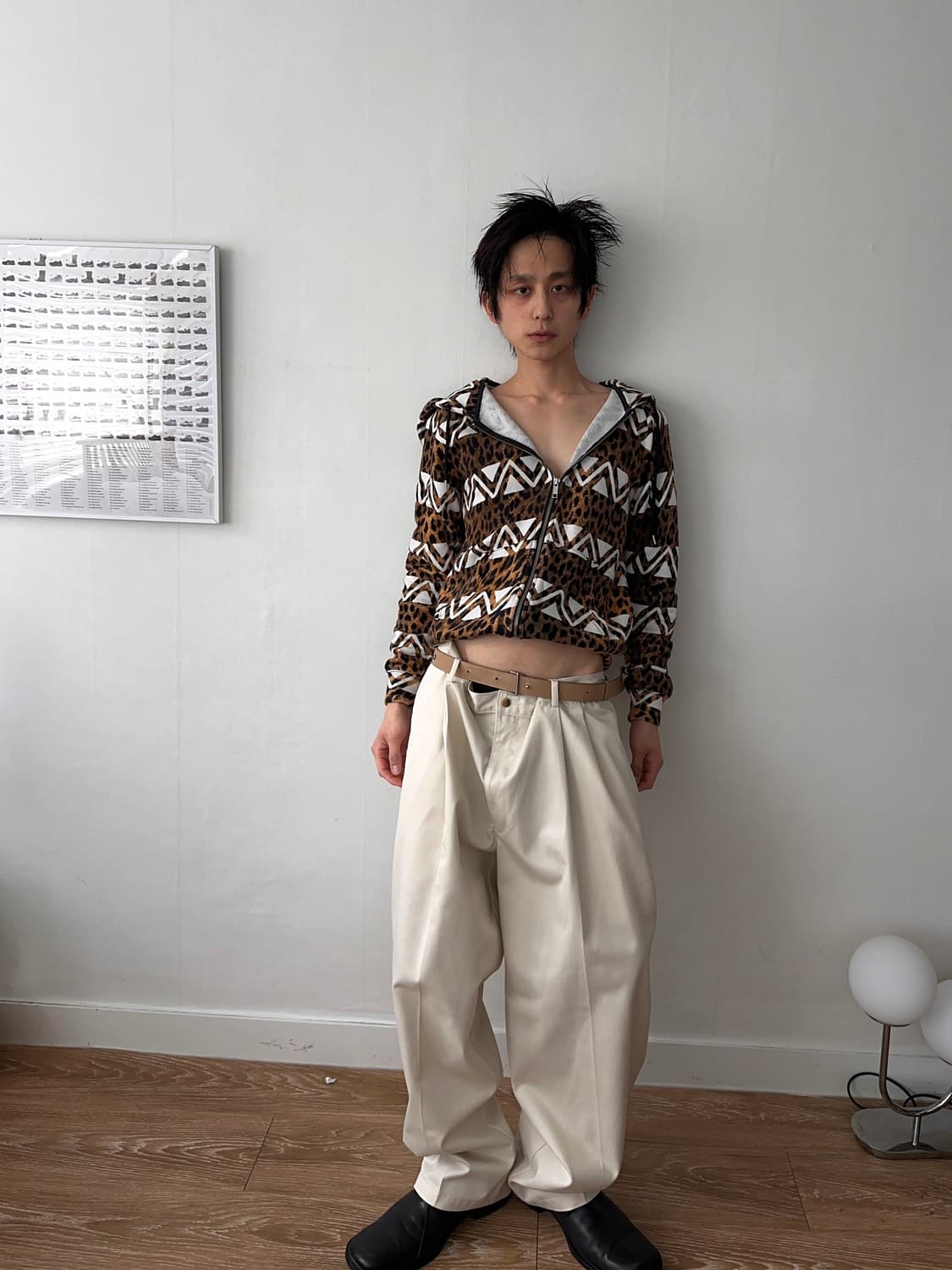 Joyrich 레오파드 & 지그재그 후드집업 상품이미지2