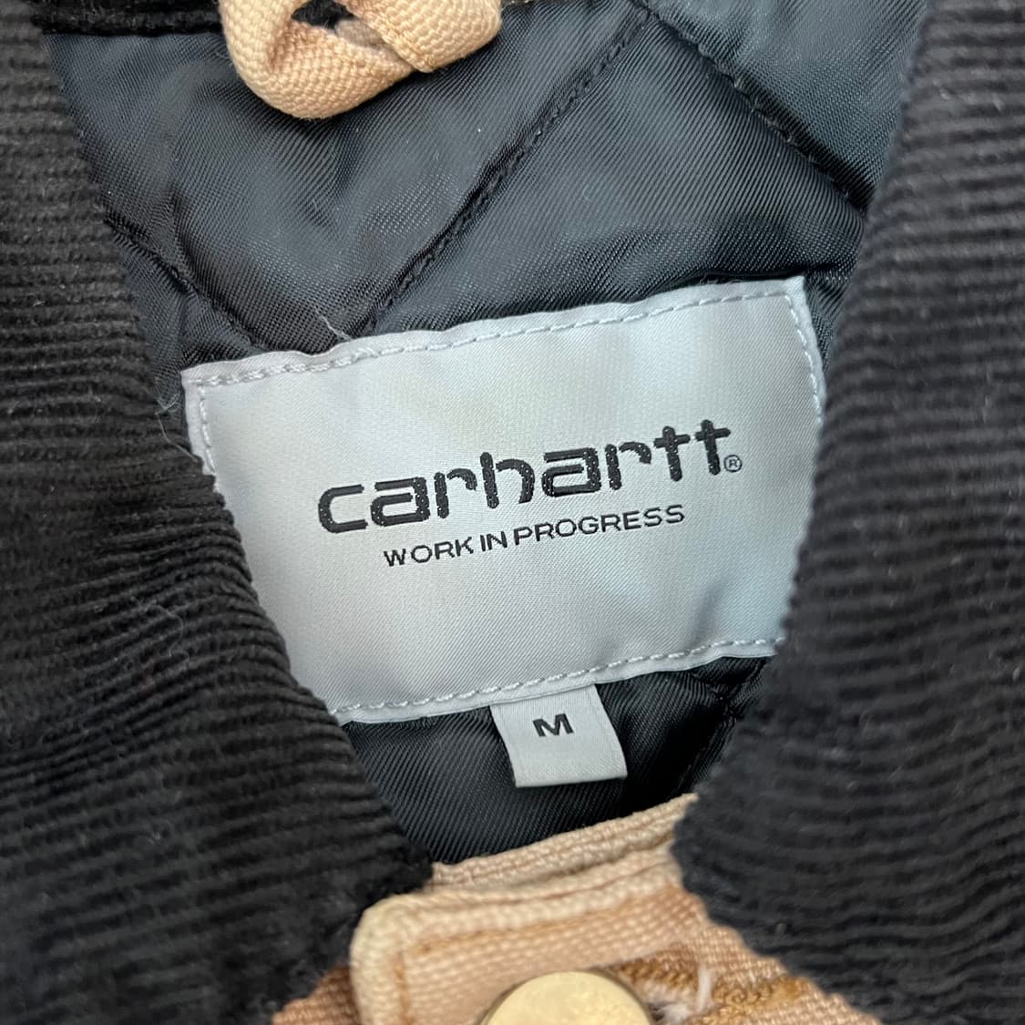 칼하트 WIP OG 초어 코트 피넛 블랙 캔버스 워크자켓 상품이미지5