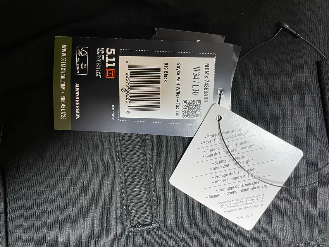 5.11 택티컬 스트라이크 블랙 팬츠 34/30 새상품 상품이미지4