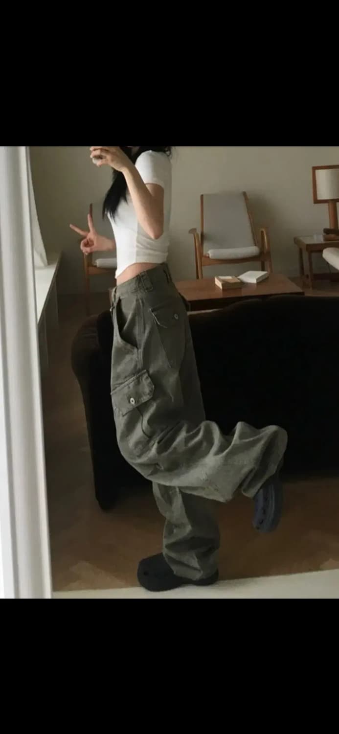 아워캐비넷 카고팬츠 deep dying cargo pants (카키) 상품이미지3