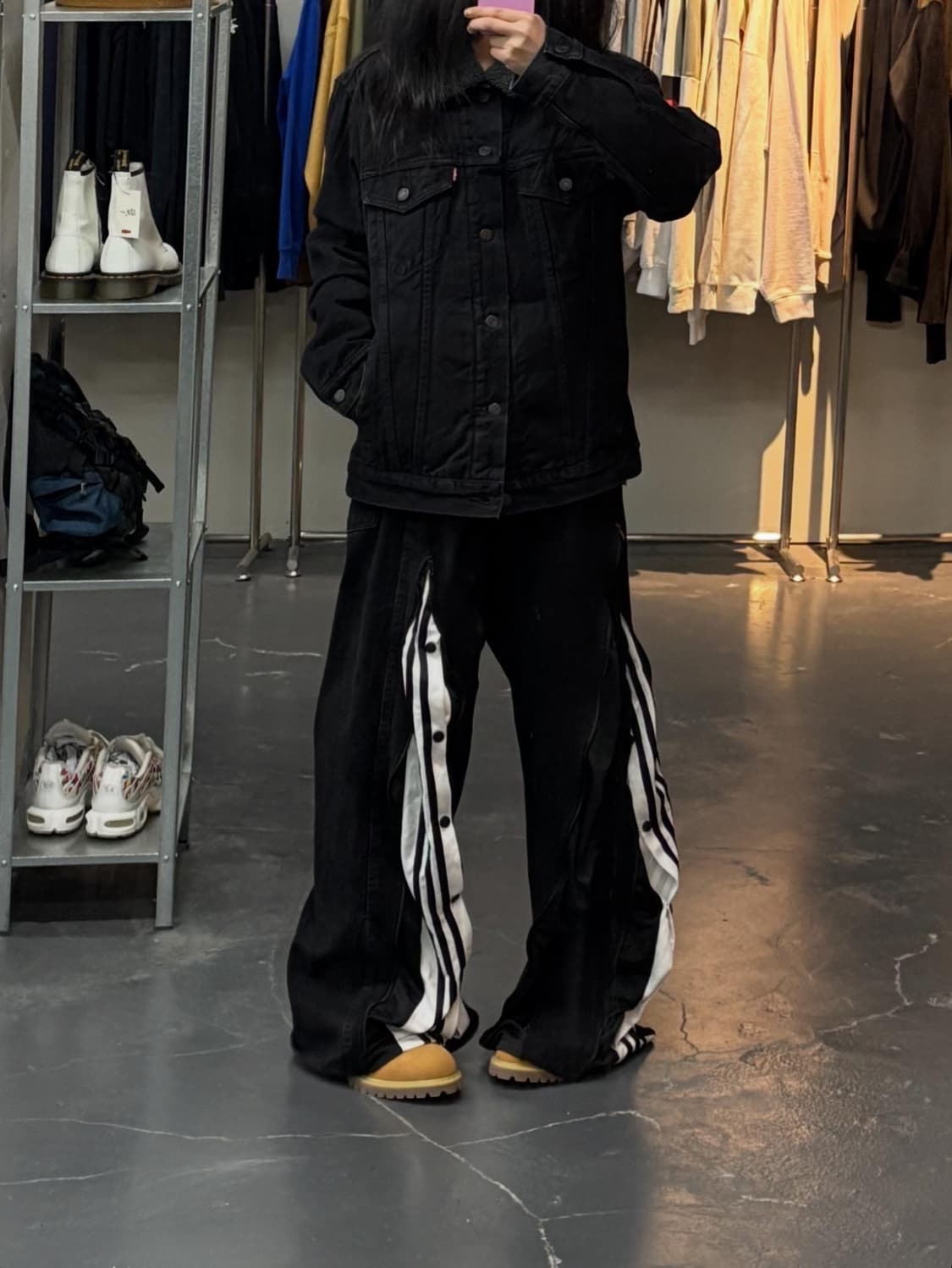 리바이스 블랙 쉐르파 트러커 데님 자켓 A2747 상품이미지1