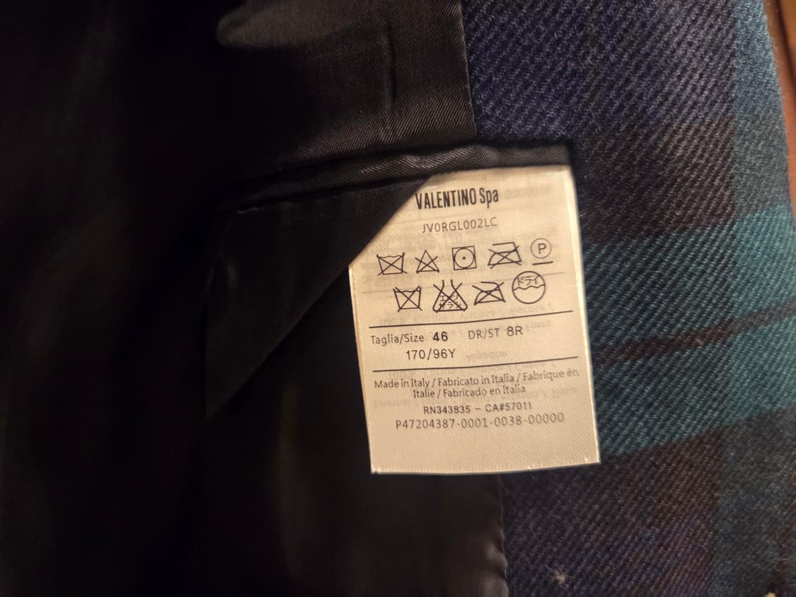 발렌티노 블랙와치 테일러드자켓 상품이미지10