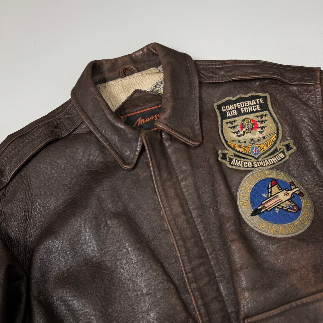 USA 빈티지 A2 리얼레더 양가죽 램스킨 성조기 가죽자켓  상품이미지5