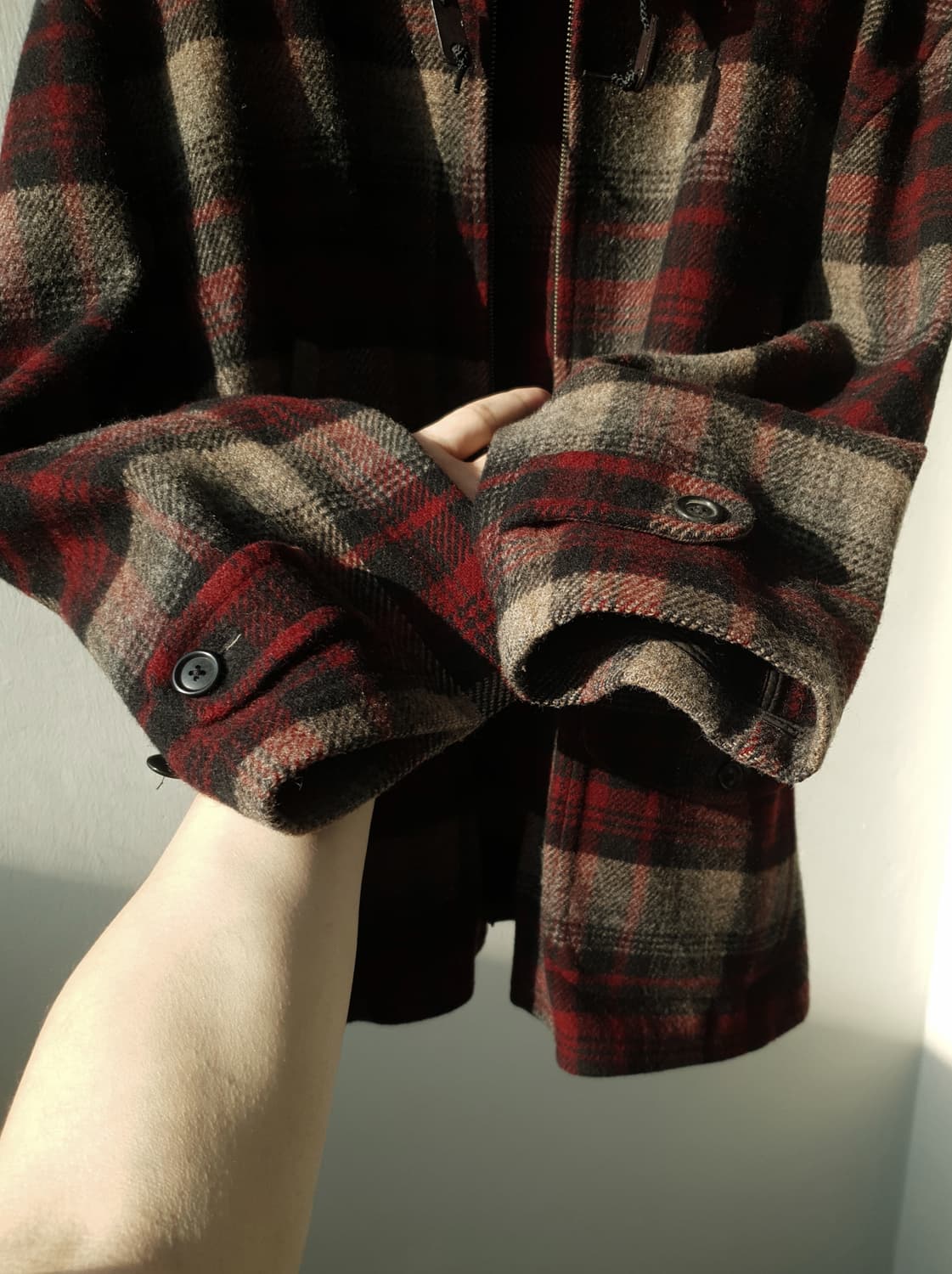 90s Polo Ralph Luren plaid wool jacket 상품이미지4