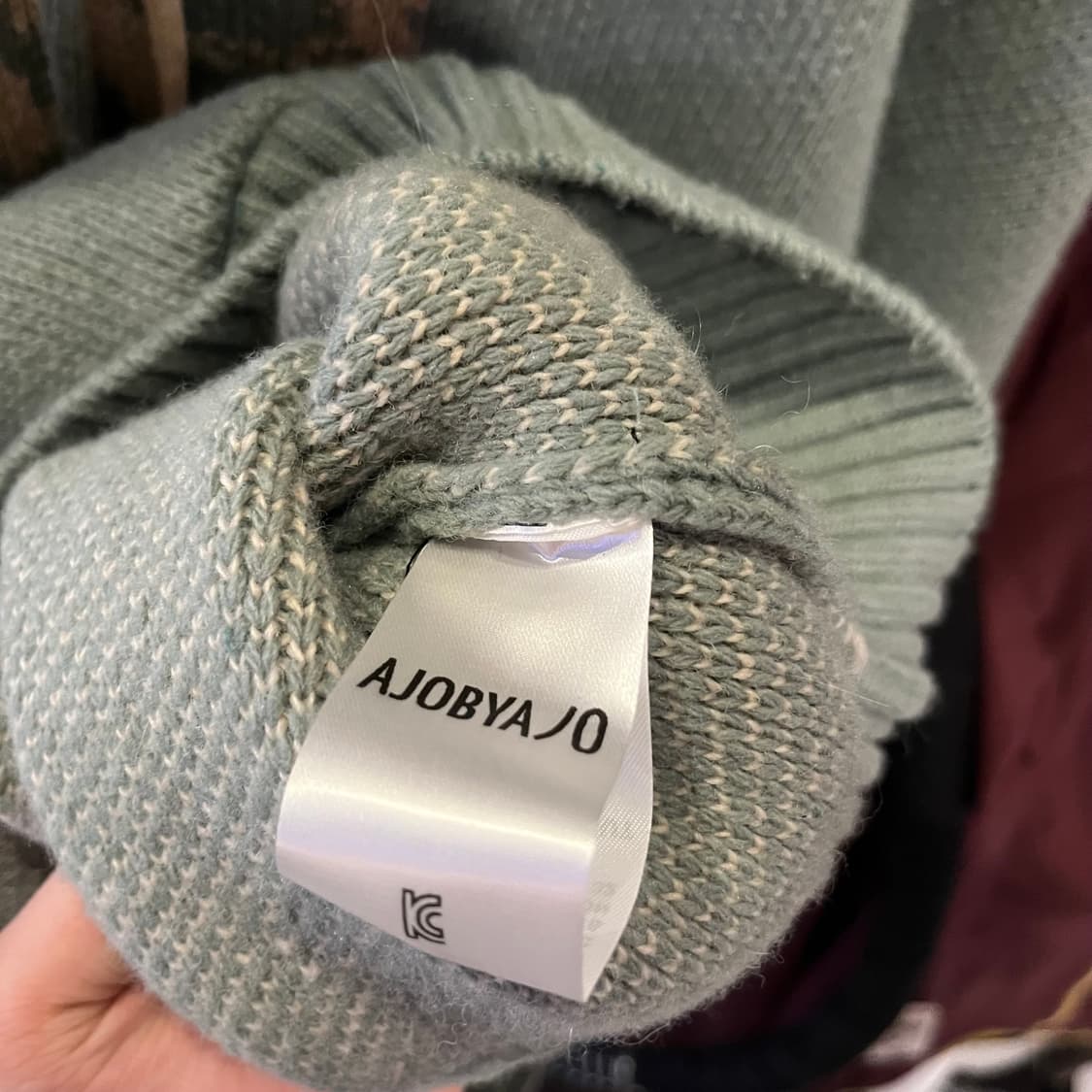 아조바이아조 PBA DBOF 울 니트 후디 민트 상품이미지6