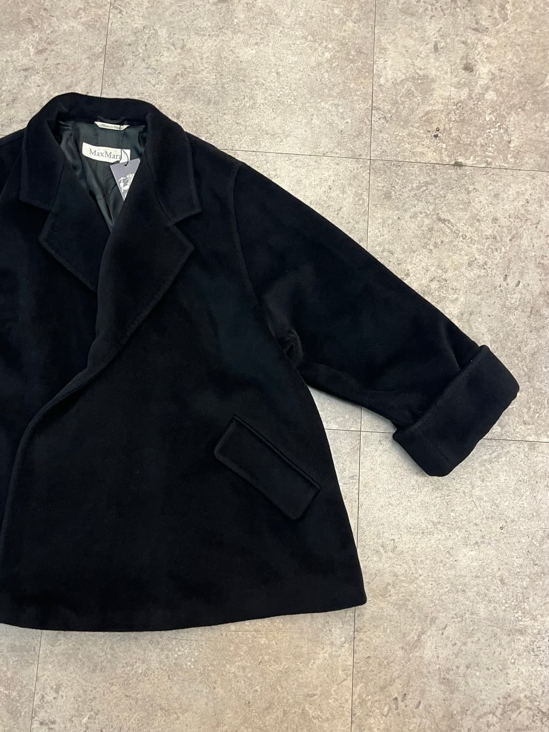 막스마라 캐시미어 코트 블랙 36 #csz2218 상품이미지6