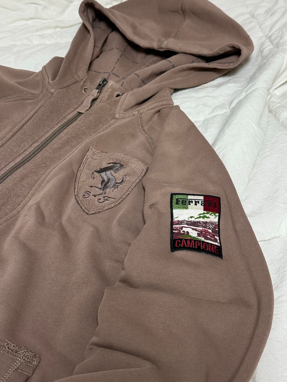 푸마 페라리 F1 후드 집업 브라운 미디움 상품이미지3