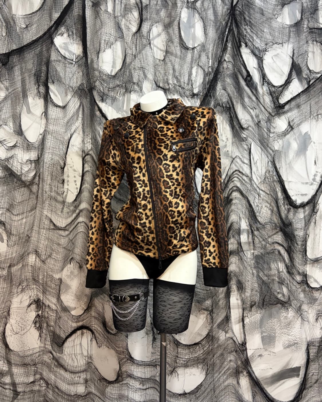 Y2K Leopard Rider Jacket 상품이미지3